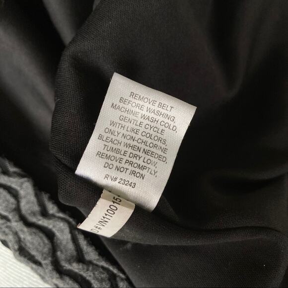 NY & Co. Grey & Black Textured Dress With Belt, XS - Picture 6 of 6